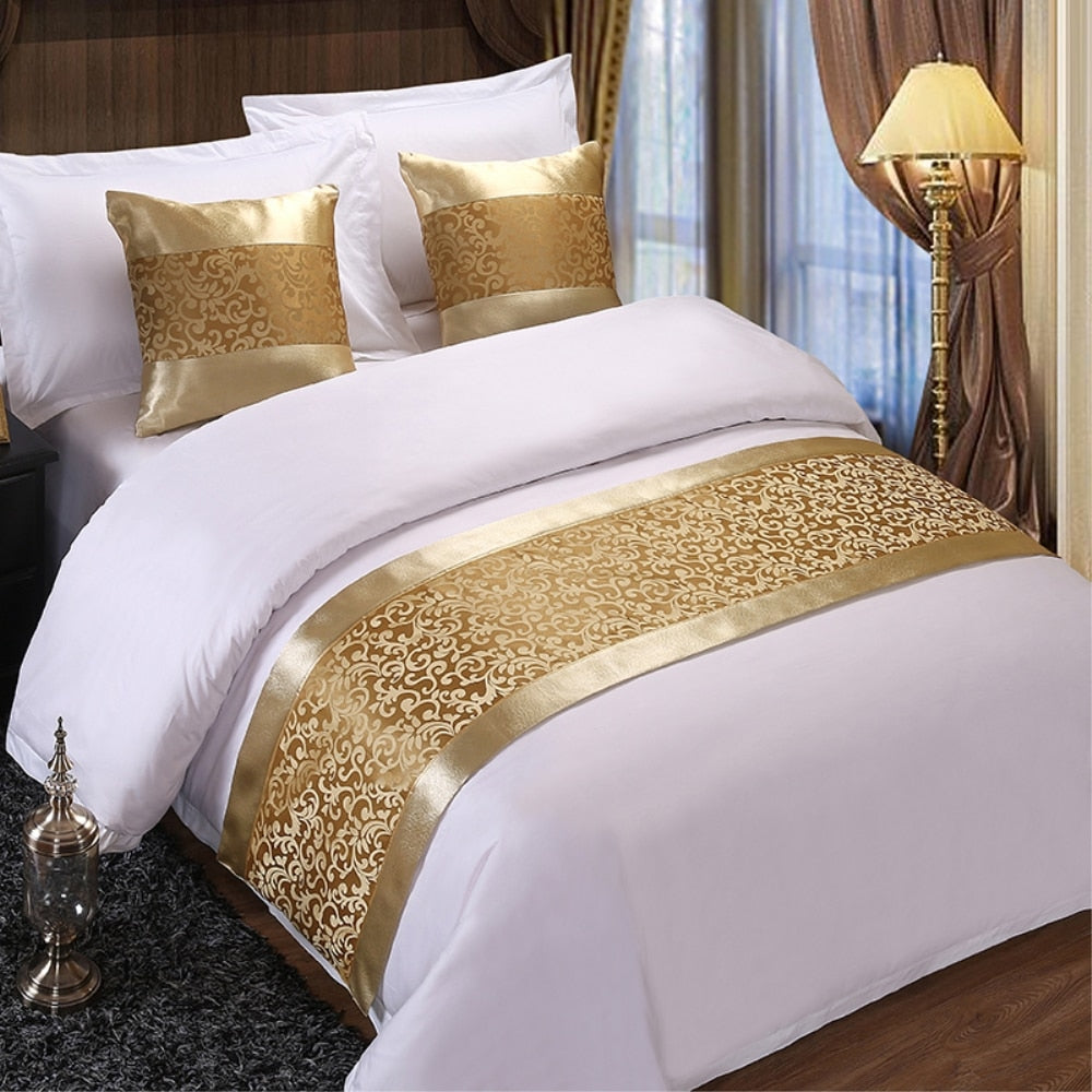 Golden Bed Runner Set