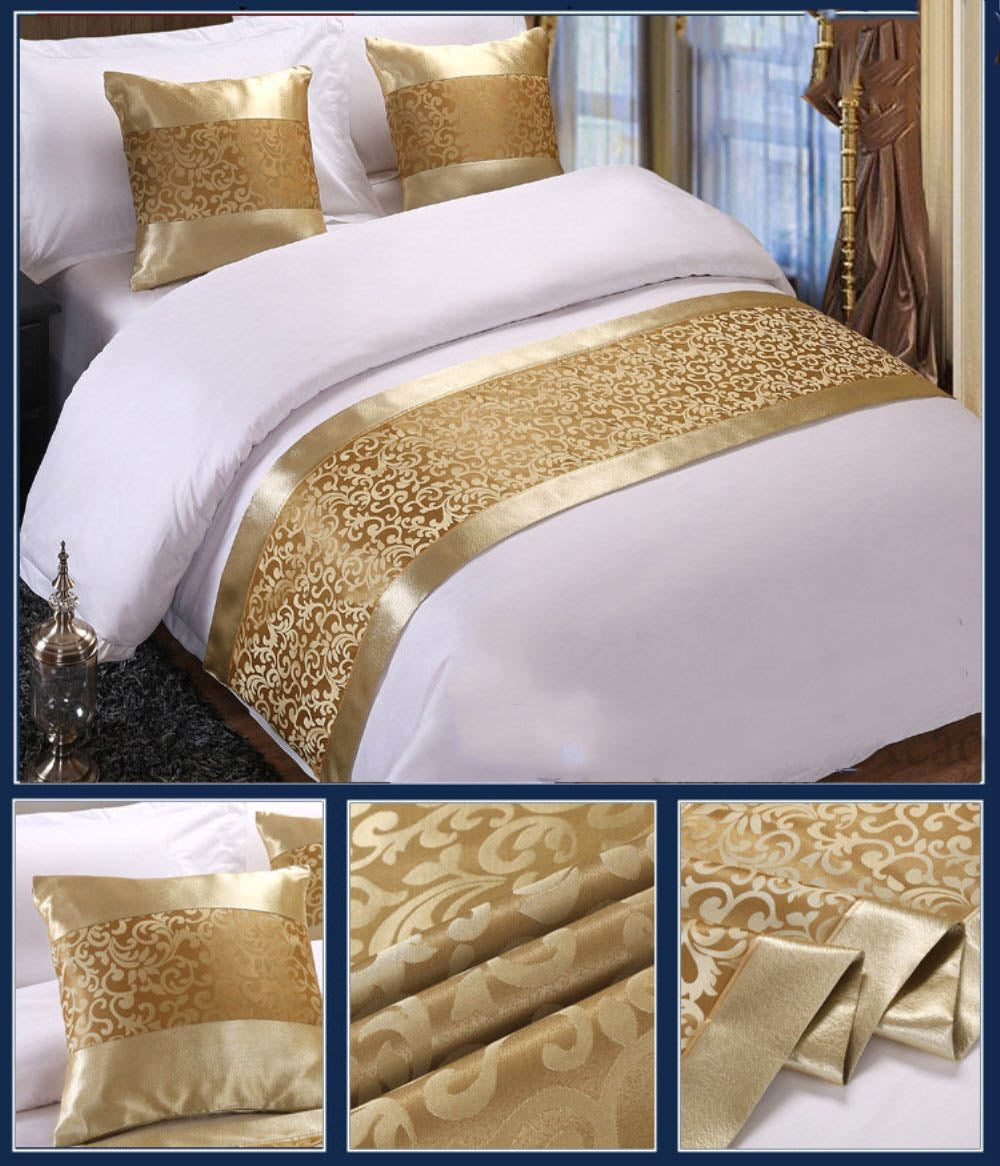 Golden Bed Runner Set