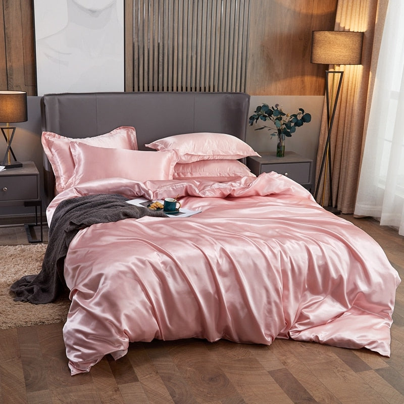Zircon Pure Satin Silk Bedding Set