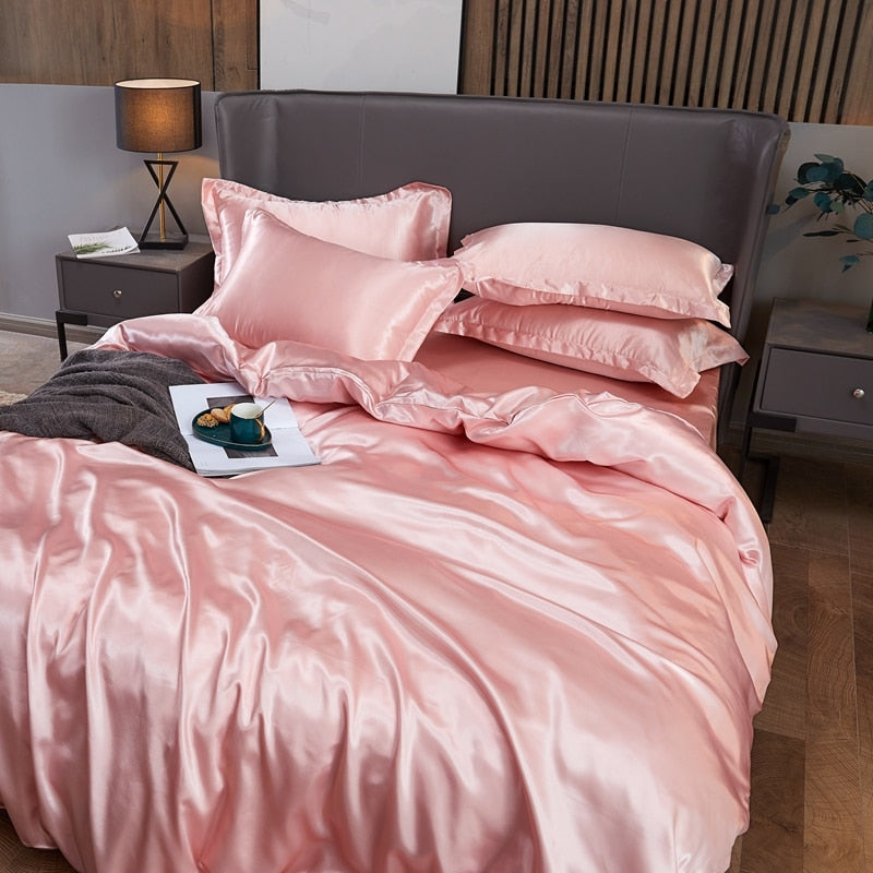 Zircon Pure Satin Silk Bedding Set