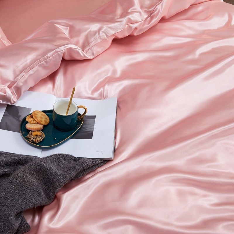 Zircon Pure Satin Silk Bedding Set