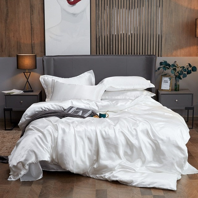 Zircon Pure Satin Silk Bedding Set