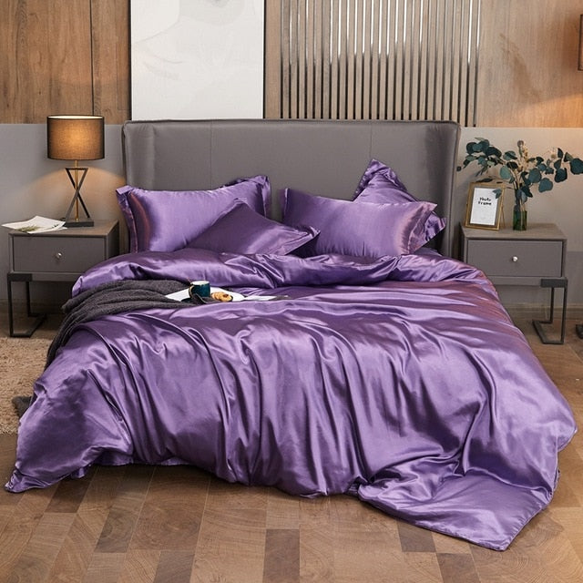 Zircon Pure Satin Silk Bedding Set