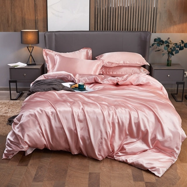 Zircon Pure Satin Silk Bedding Set