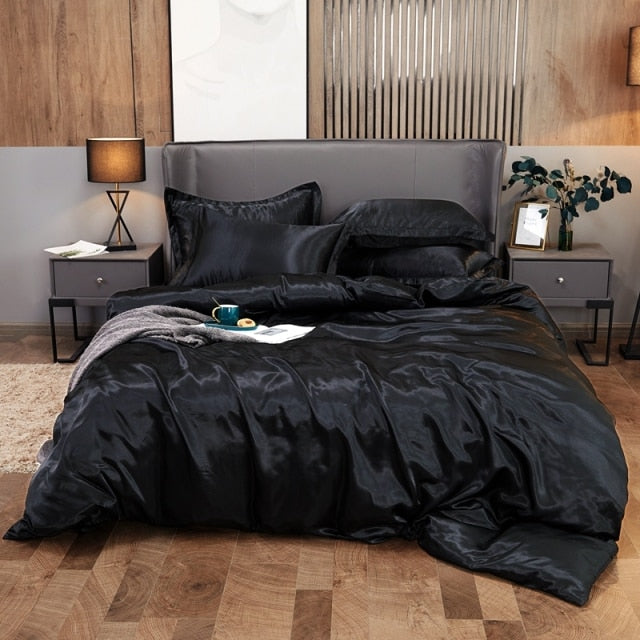 Zircon Pure Satin Silk Bedding Set