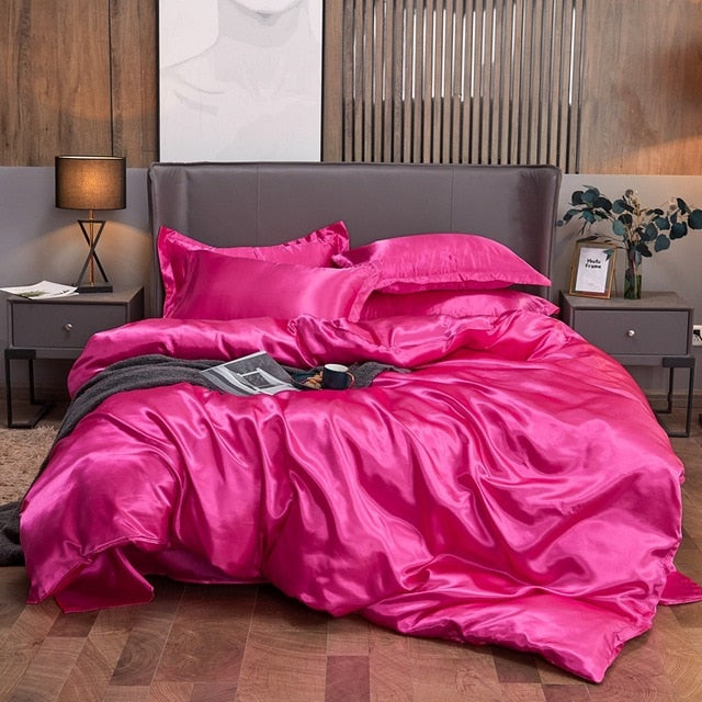 Zircon Pure Satin Silk Bedding Set