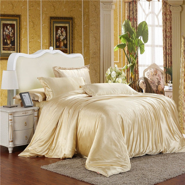 Zircon Pure Satin Silk Bedding Set