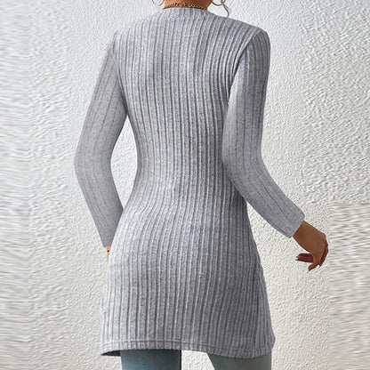 Cloe Asymmetrical Ribbed Long Sleeve