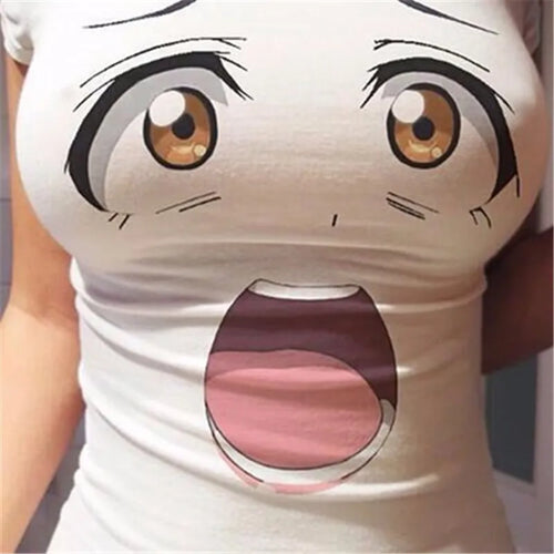 Anime Big Eyes Cartoon Women's T-Shirt