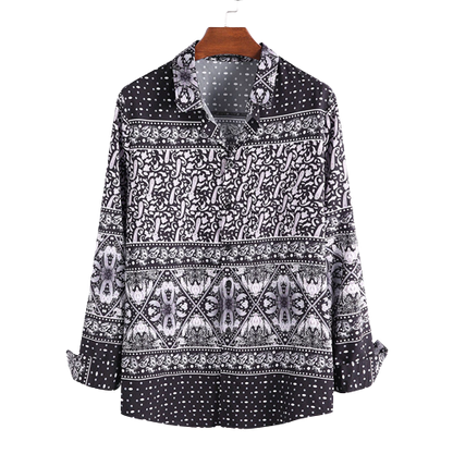 Ethnic Style Printed Shirt