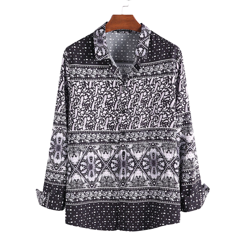 Ethnic Style Printed Shirt