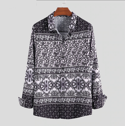 Ethnic Style Printed Shirt