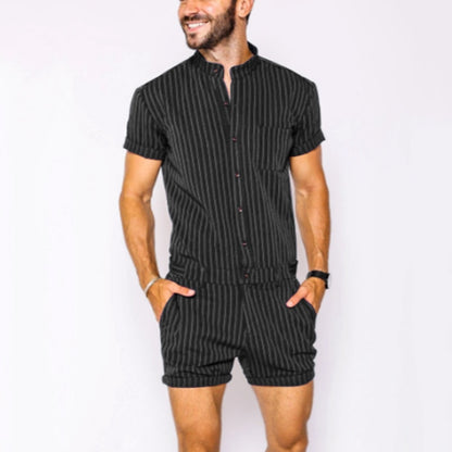 Giorgos Stripe Casual Romper